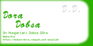 dora dobsa business card